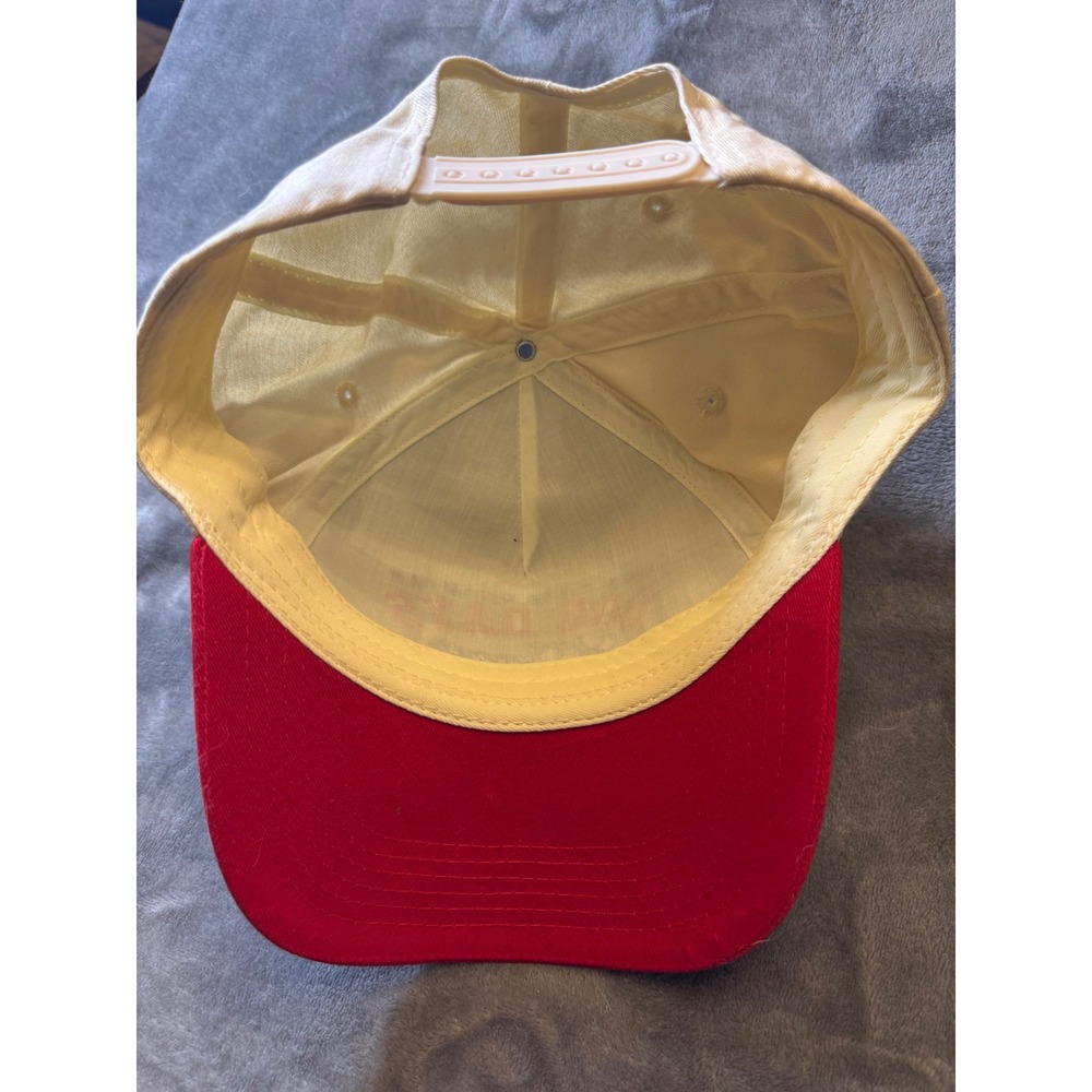 Dog Park Daywear Dog Days of Summer Trucker Hat Snapback Cream Red Embroidered - Picture 7 of 7